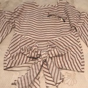 🛑SOLD🛑 Striped bell sleeve blouse